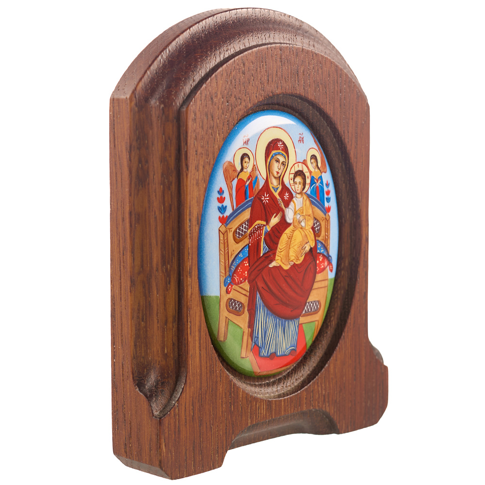 Икона «Божья Матерь Всецарица». Ростовская финифть 10,5х13,5 см - интернет магазин Русь Велика я фото 1