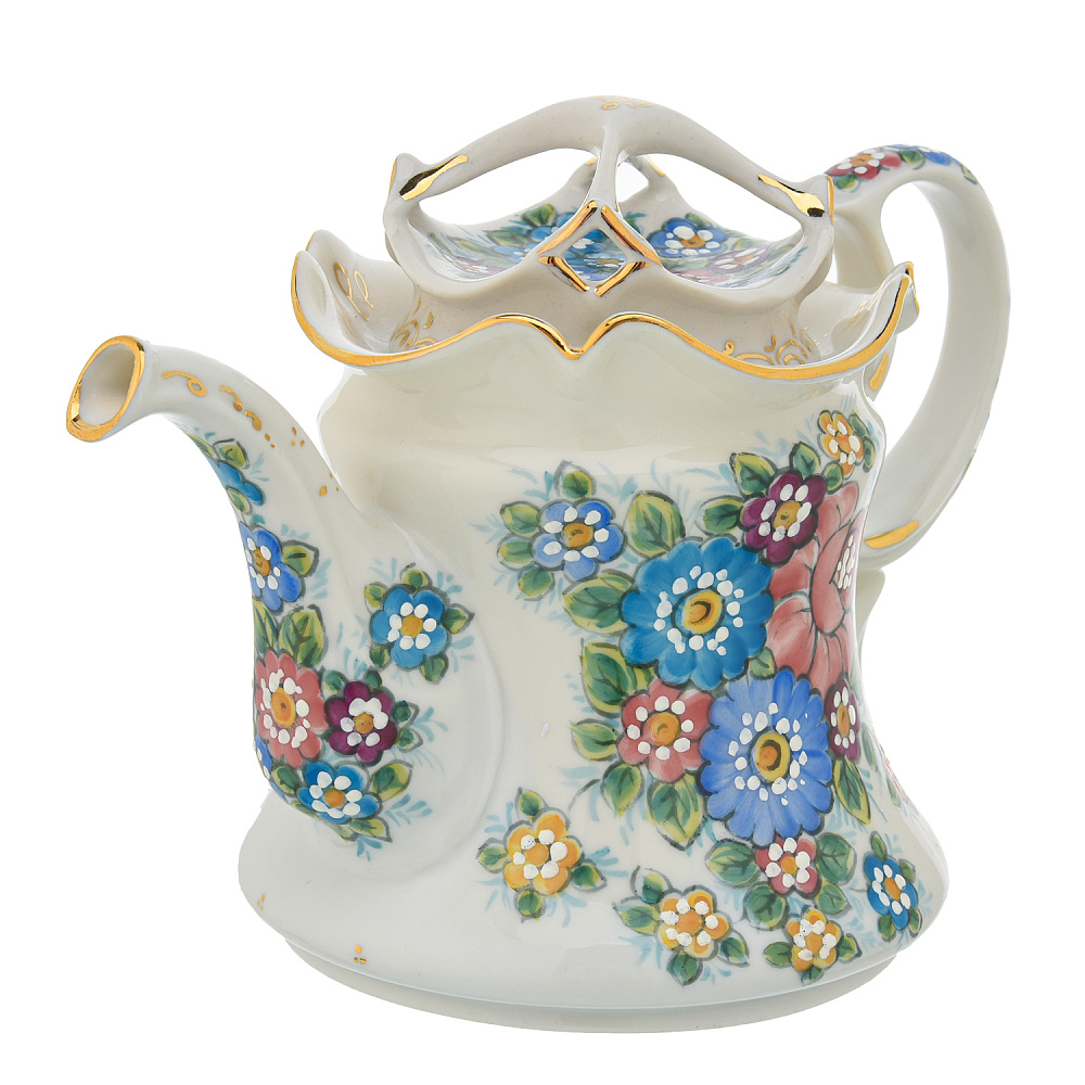 Чайник «Утро». Гжель в цвете - интернет магазин Русь Велика я фото 1