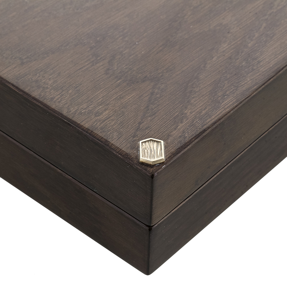 Нарды из мореного дуба с инкрустацией и фишками из янтаря «Черное золото» - интернет магазин Русь Велика я фото 9