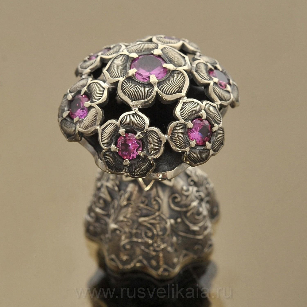 0016968  Юв.Миниатюра Колокольчик «Букет»  Бронза, Фианиты - интернет магазин Русь Велика я фото 8