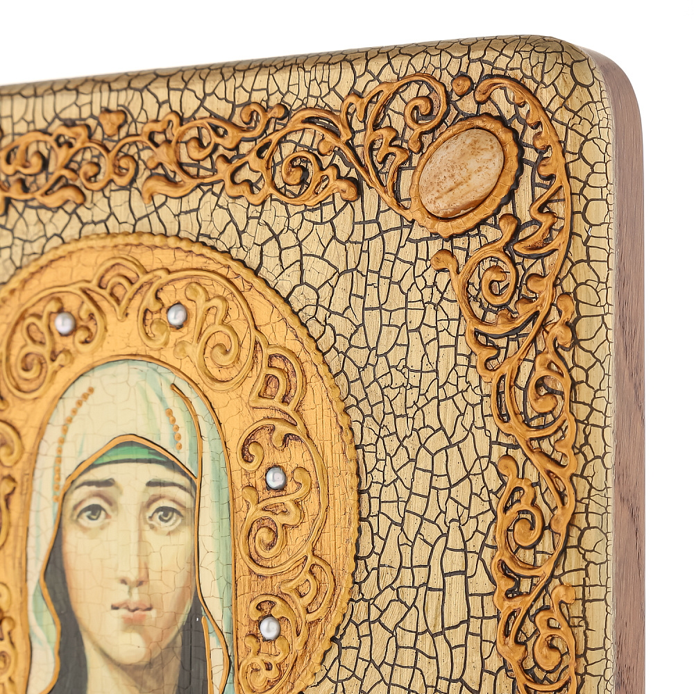 Икона из мореного дуба «Святая Равноапостольная Нина» 21х29 см - интернет магазин Русь Велика я фото 4