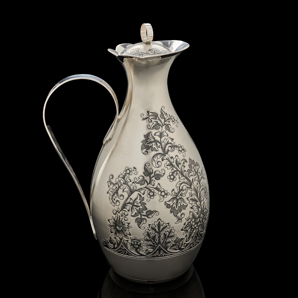 Кувшин для воды из серебра 925*. Вес 1272,08 г - интернет магазин Русь Велика я фото 2