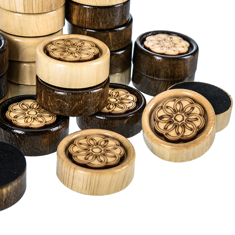 Комплект фишек для нард и шашек «Цветок» - интернет магазин Русь Велика я фото 2