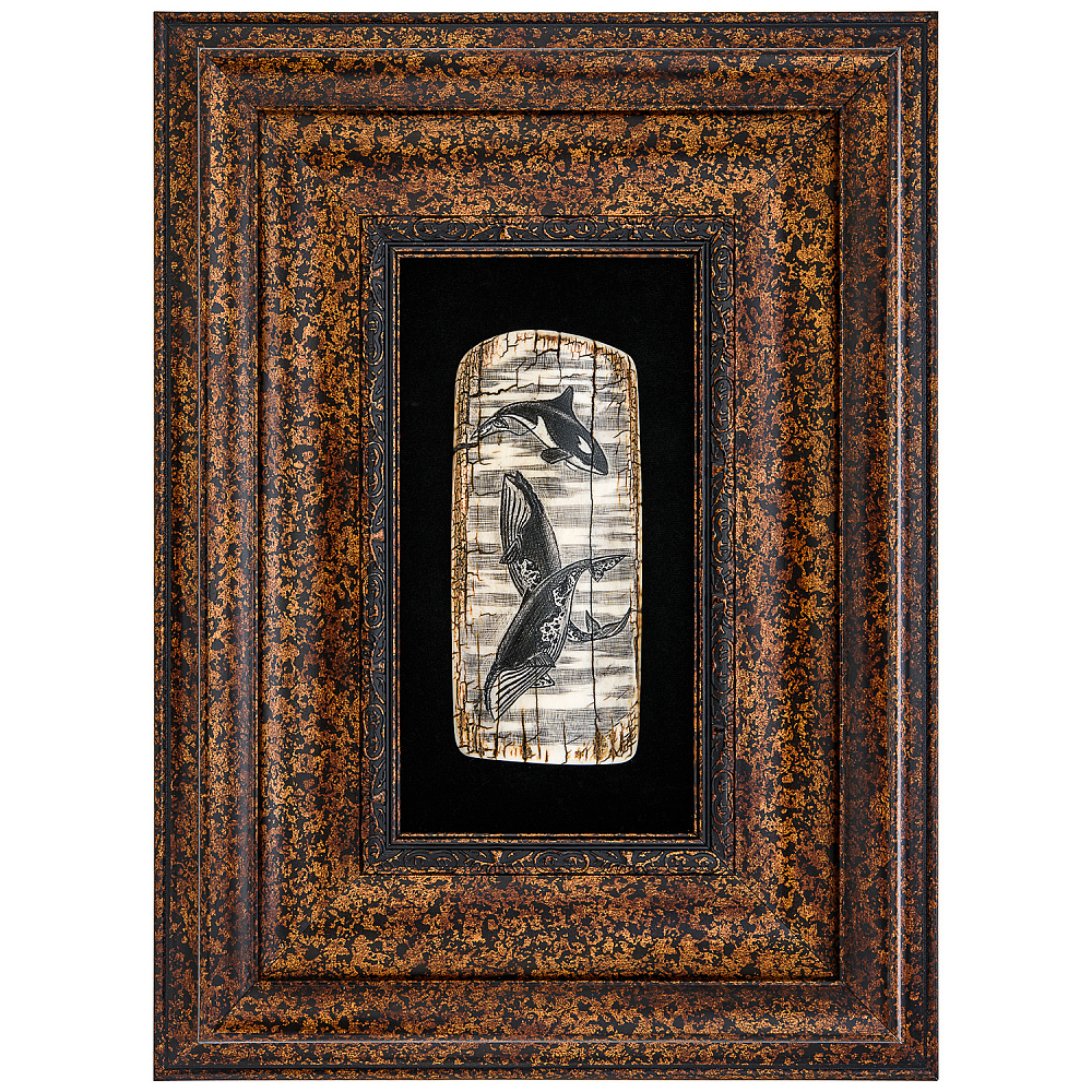 Панно из кости «Подводный мир» 25 х 34 см - интернет магазин Русь Велика я 