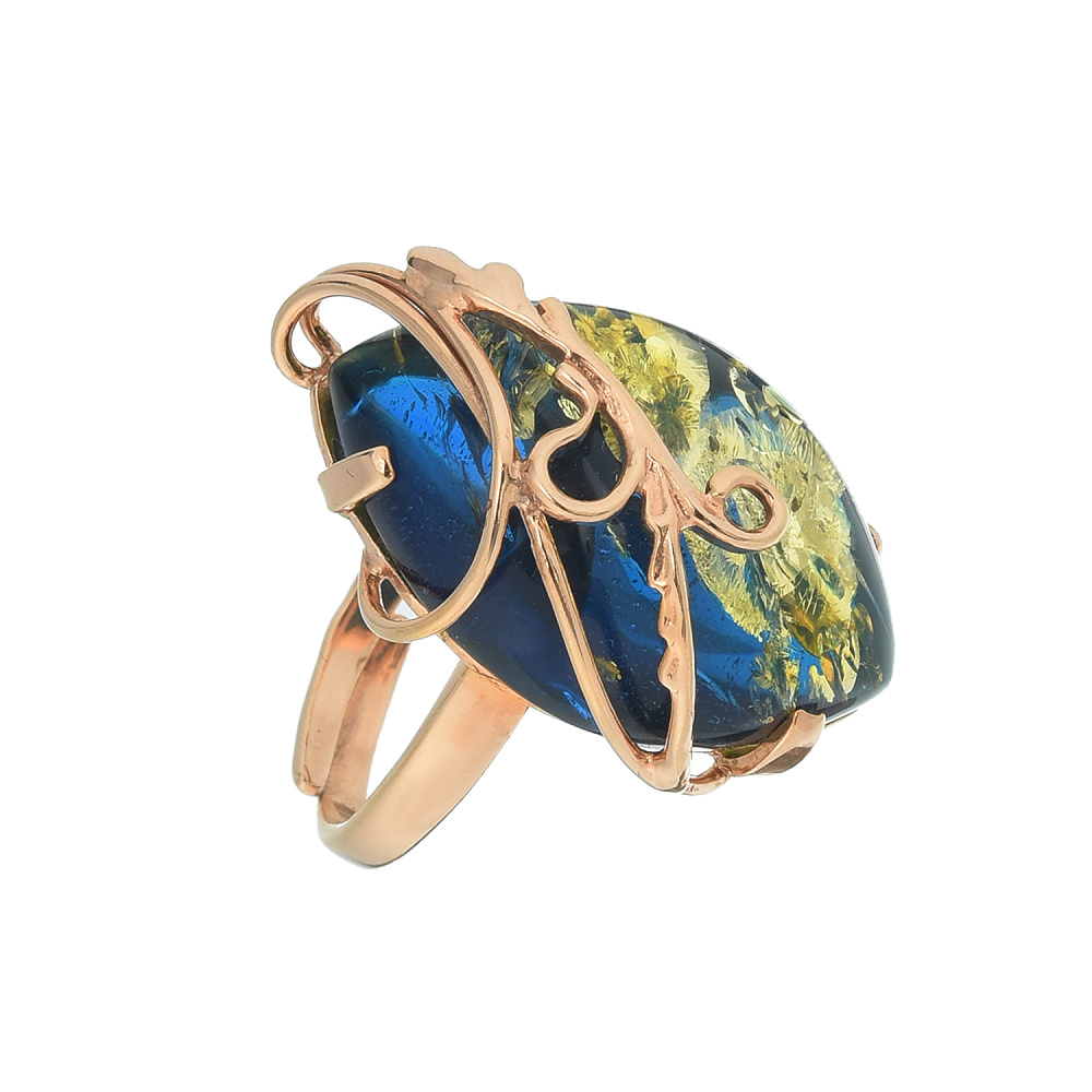 Кольцо с янтарной вставкой. Серебро 925*. Вес 6,15 г - интернет магазин Русь Велика я фото 4