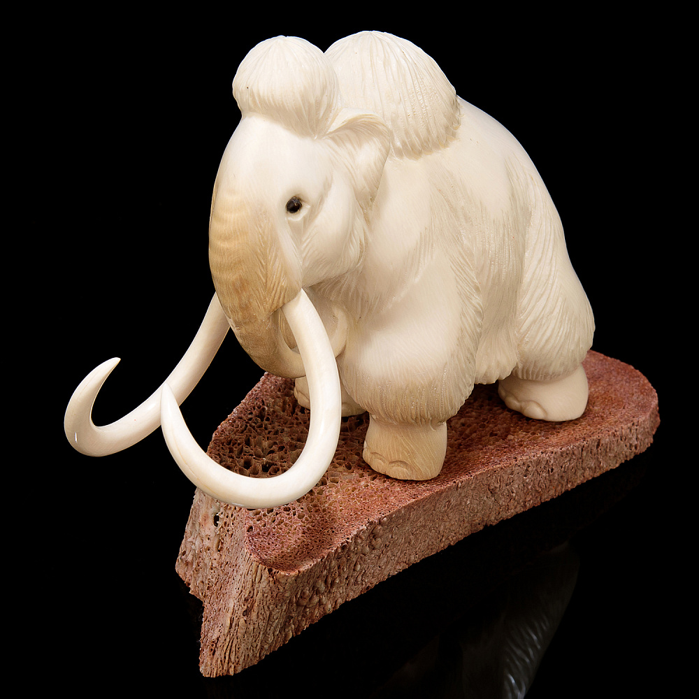 Скульптура из кости кита и бивня мамонта «Мамонт» - интернет магазин Русь Велика я фото 2