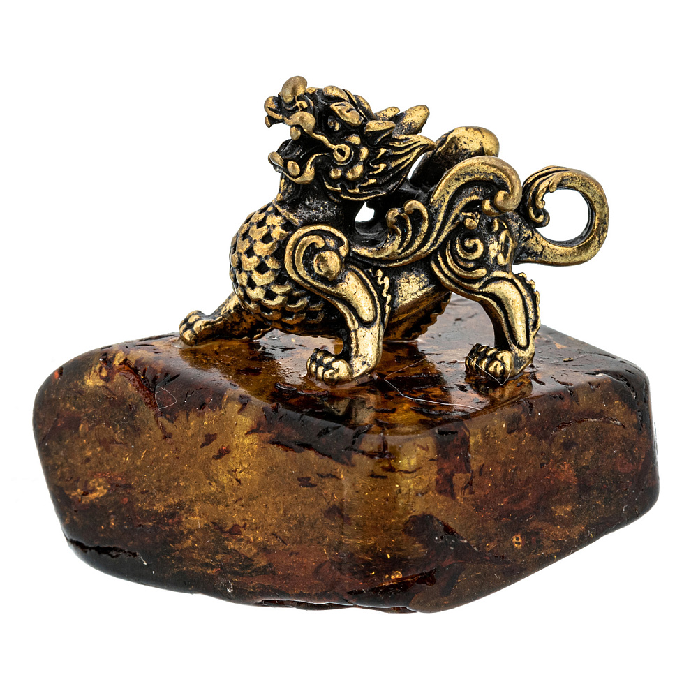 Статуэтка с янтарем «Мифический дракон» - интернет магазин Русь Велика я фото 1