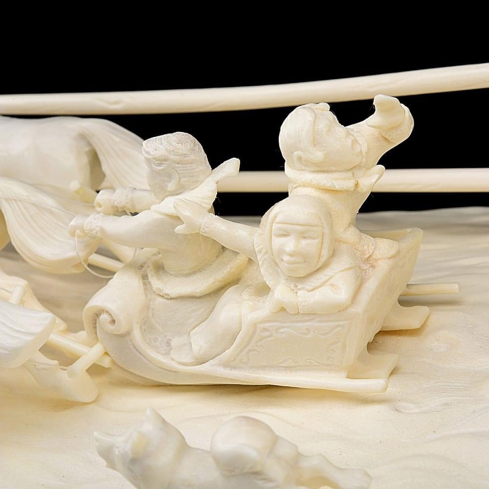 Скульптура «Сельский праздник». Рог лося - интернет магазин Русь Велика я фото 4