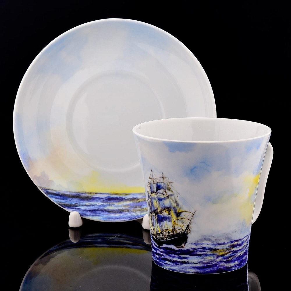 Чайная пара «Фрегат-2» форма «Ленинградская 2» ИФЗ - интернет магазин Русь Велика я фото 1