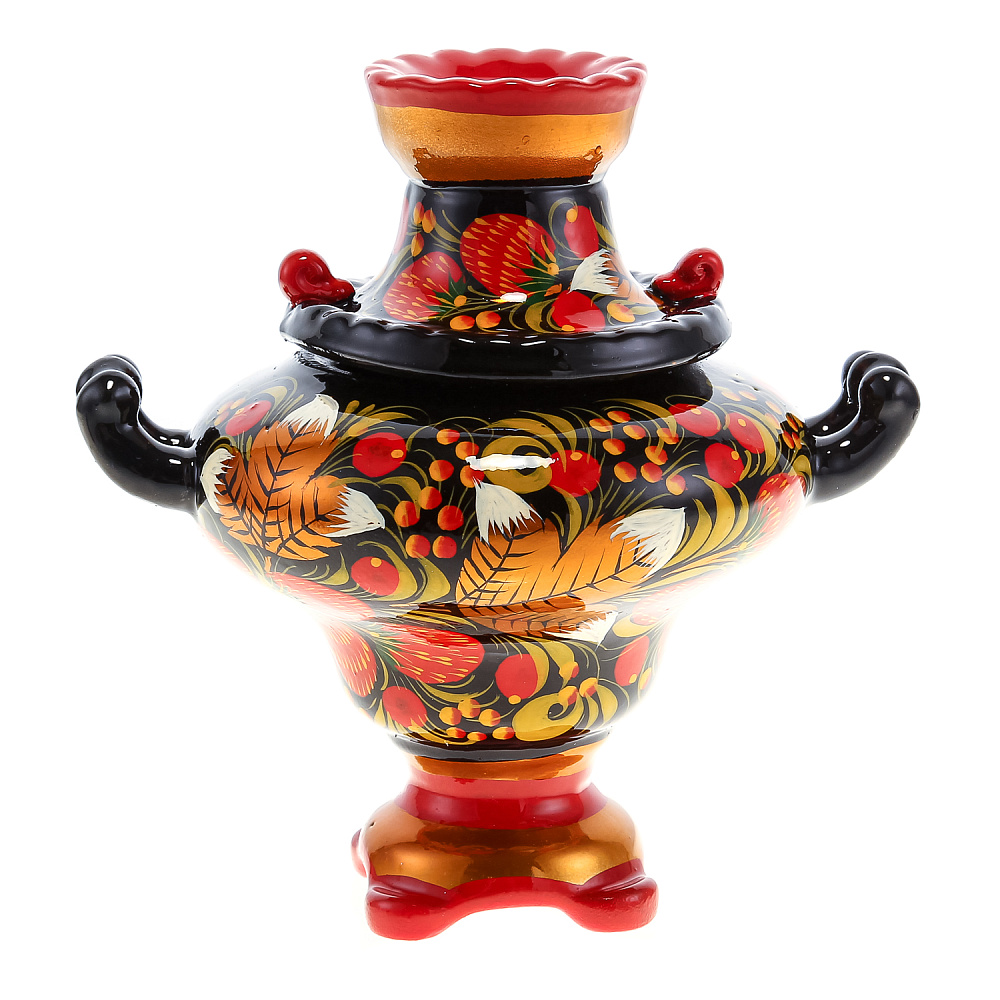 Сувенирный самовар-шкатулка «Ягоды». Хохлома - интернет магазин Русь Велика я фото 5