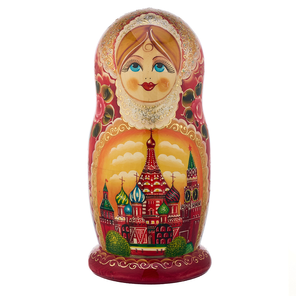 Матрешка «Москва. Храм Василия Блаженного» 15 мест - интернет магазин Русь Велика я фото 1