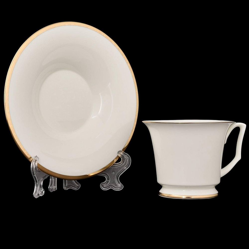 Чайная пара «Золотая лента» форма «Юлия» ИФЗ - интернет магазин Русь Велика я фото 1