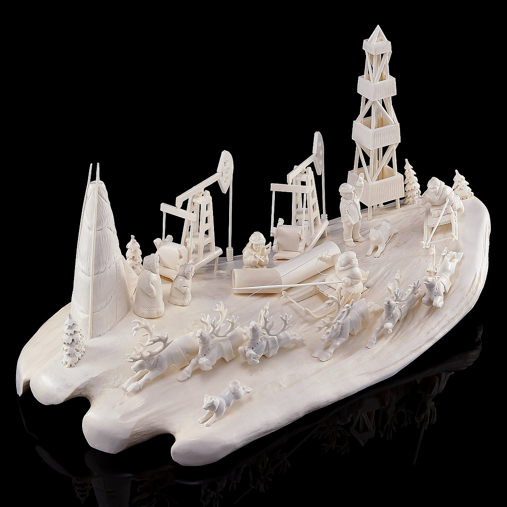 Скульптура из кости «Тюменский север» - интернет магазин Русь Велика я фото 4