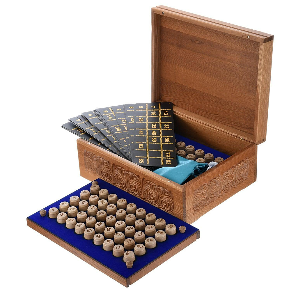 0050706/RTR-73.L  РУССКОЕ ЛОТО «Утро в сосновом лесу» (шкатулка из мореного ясеня) - интернет магазин Русь Велика я 