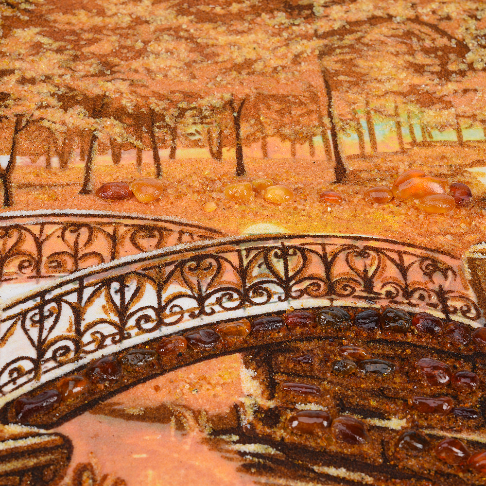 Картина янтарная «Лесной мостик» 60х40 см - интернет магазин Русь Велика я фото 3