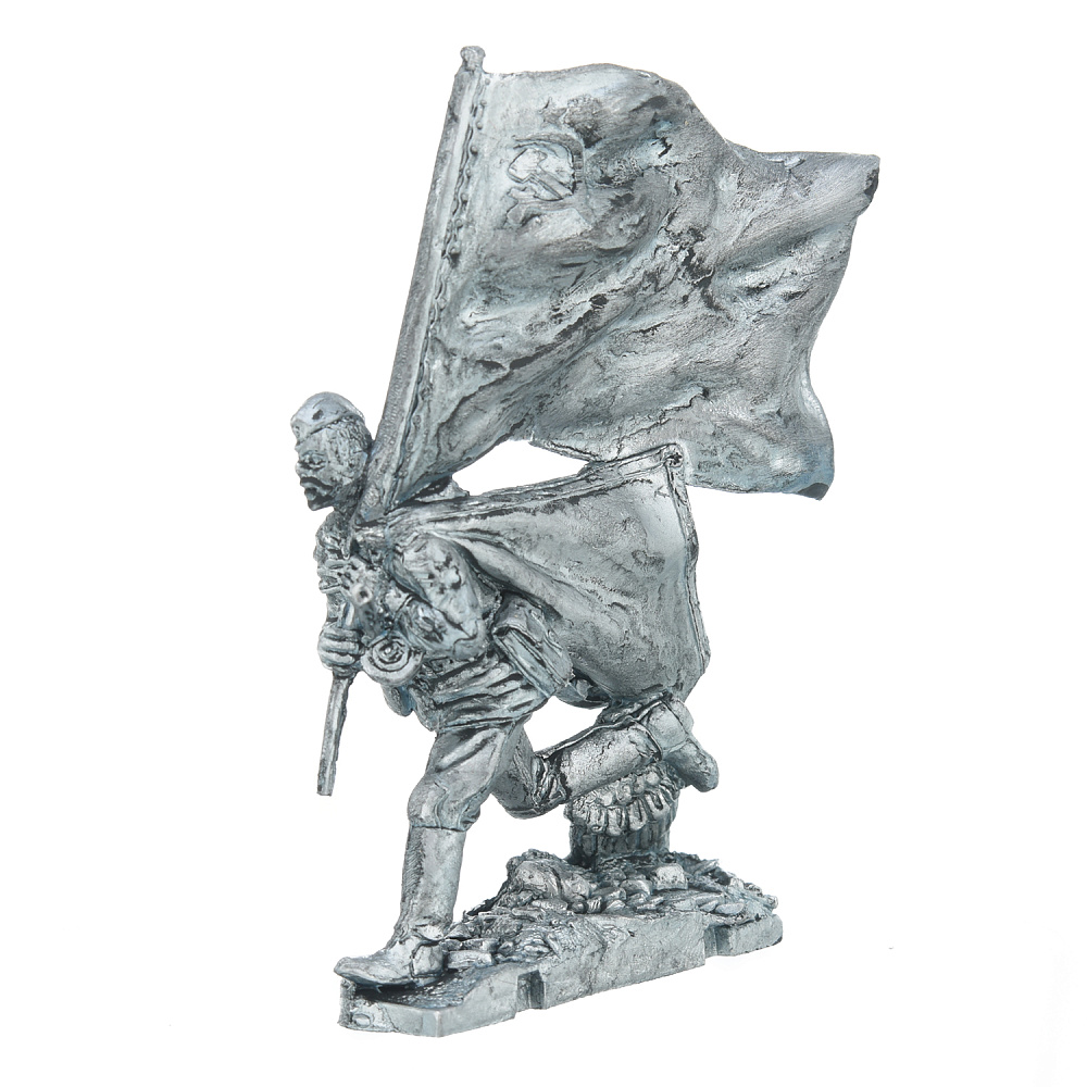 Оловянная миниатюра. Солдатик «Штурм Рейхстага. Знаменная группа №8» - интернет магазин Русь Велика я фото 1