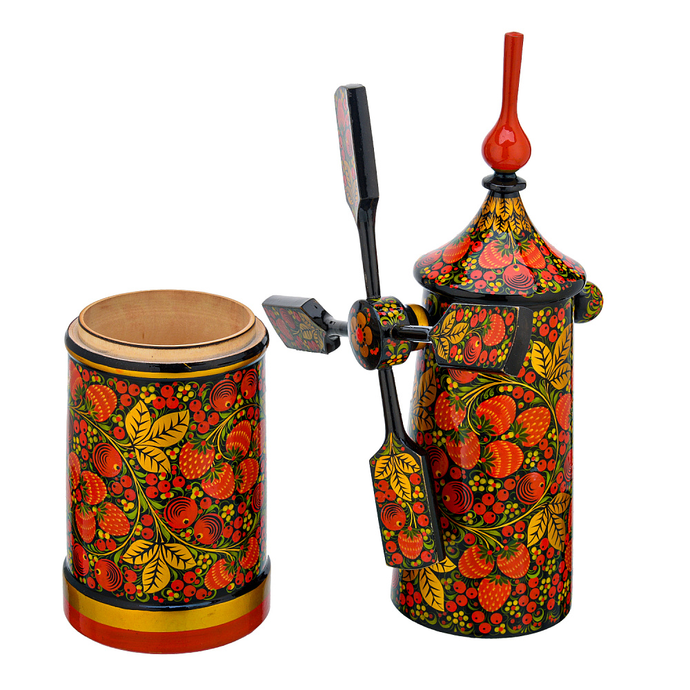 Питейный набор на 6 персон «Мельница». Хохлома - интернет магазин Русь Велика я фото 3