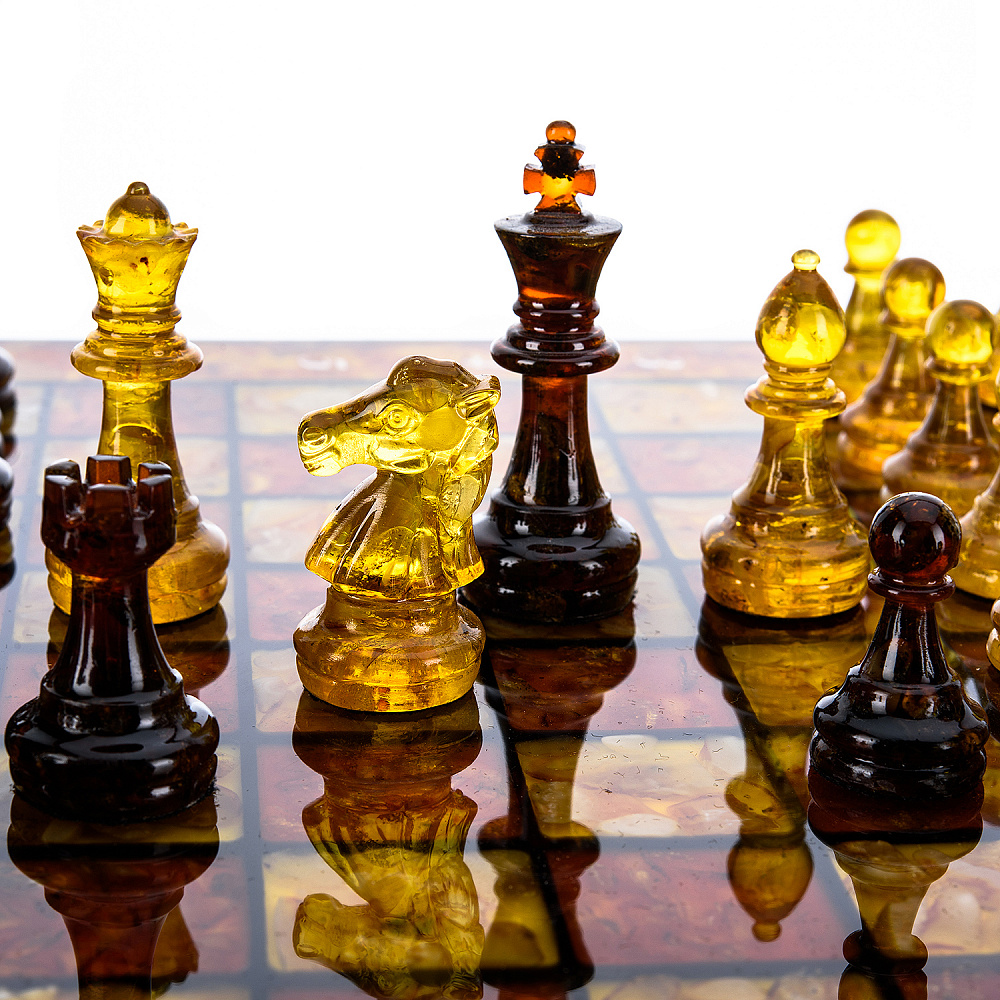 Шахматы янтарные «Камелот» 32х32 см - интернет магазин Русь Велика я фото 5