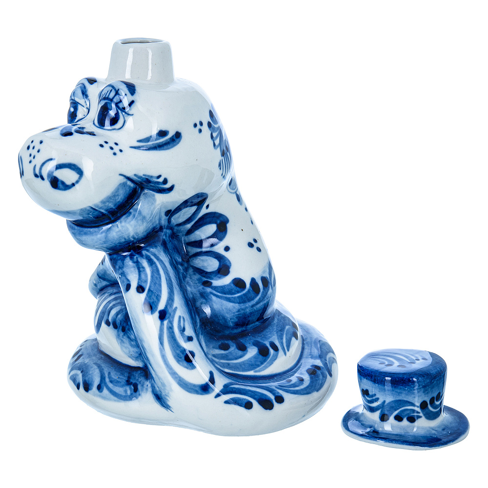 Змея Символ 2025 года. Штоф «Змея». Гжель - интернет магазин Русь Велика я фото 2