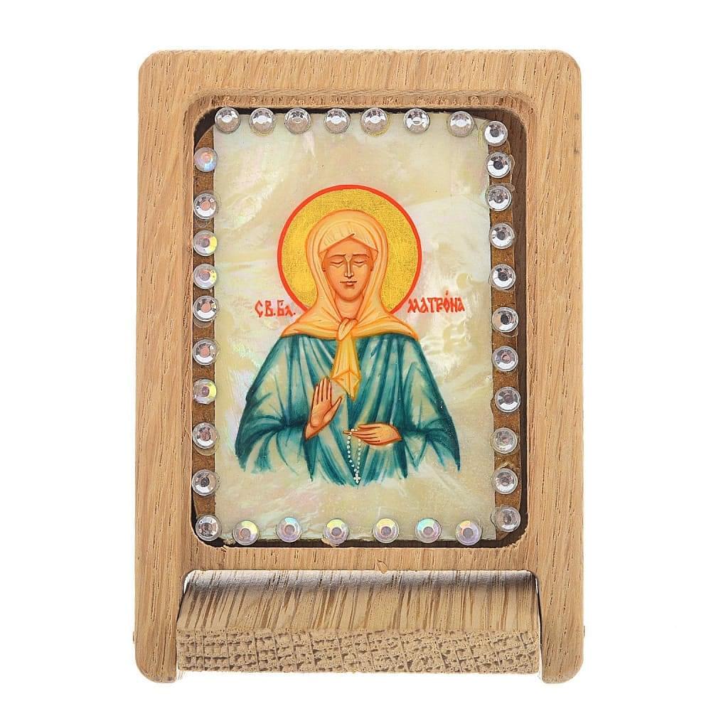 Икона дорожная «Святая Матрона» 6 х 8,5 см - интернет магазин Русь Велика я фото 1