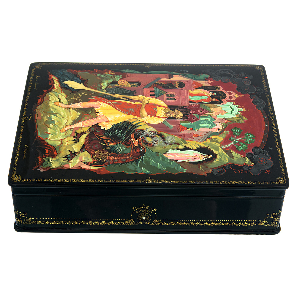 Шкатулка с художественной росписью «Никита Кожемяка» - интернет магазин Русь Велика я фото 2