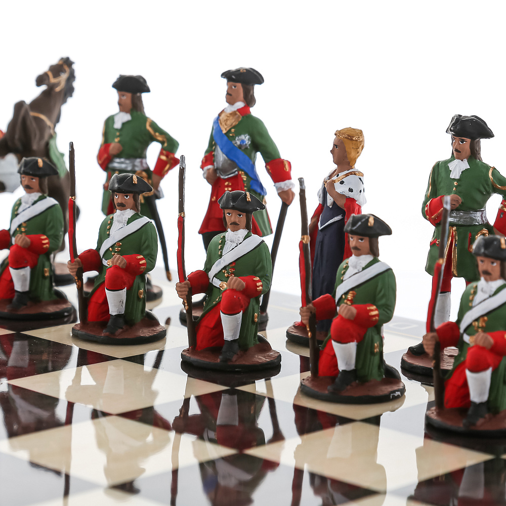 Шахматный ларец с оловянными фигурами «Полтава» 37х37 см - интернет магазин Русь Велика я фото 12