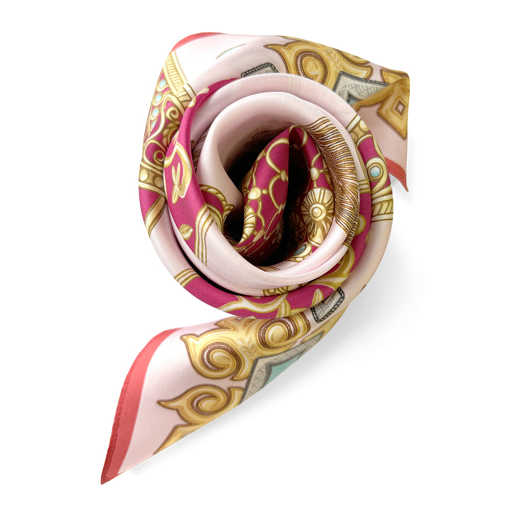 Платок шелковый «Горянка» 90х90 см - интернет магазин Русь Велика я фото 3