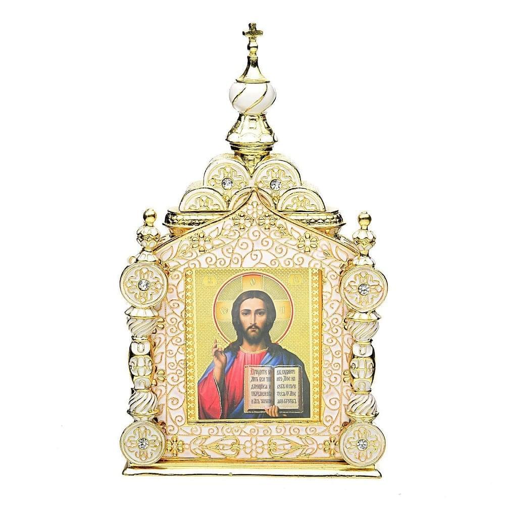 Киот малый «Господь Вседержитель». Традиции Фаберже 8 х 13 см - интернет магазин Русь Велика я 
