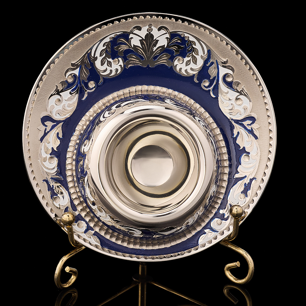 Набор подставок под яйцо с эмалью. Златоуст - интернет магазин Русь Велика я фото 3