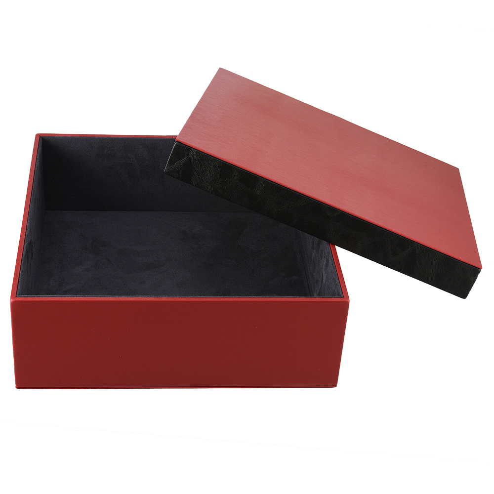 Подарочная упаковка из экокожи красная 30х30х10 см - интернет магазин Русь Велика я фото 1