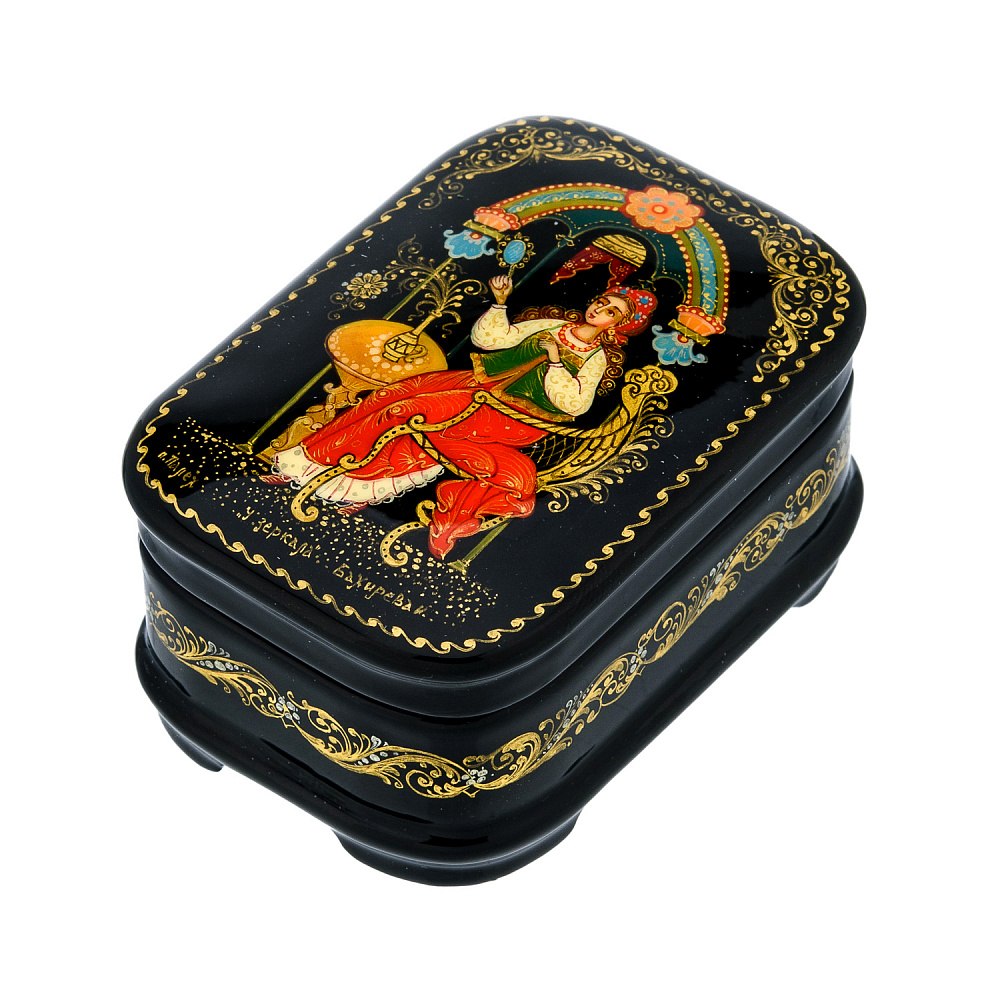 Шкатулка с художественной росписью «Зеркальце» - интернет магазин Русь Велика я фото 1