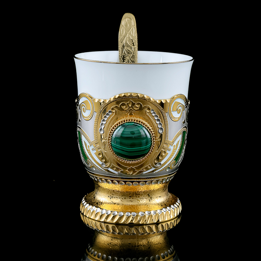 Самовар электрический 3 л с позолотой «Малахит». Златоуст - интернет магазин Русь Велика я фото 9