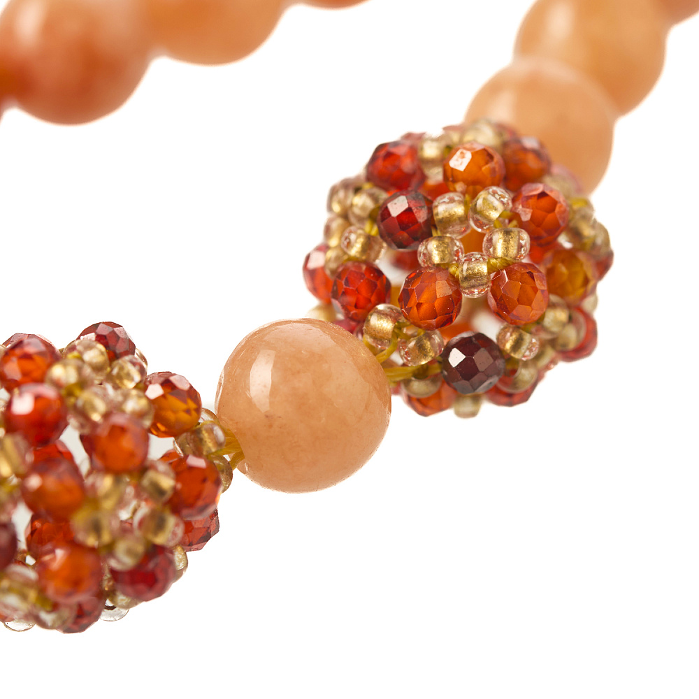 Колье и серьги из бисера и натурального камня «Шарм» - интернет магазин Русь Велика я фото 2