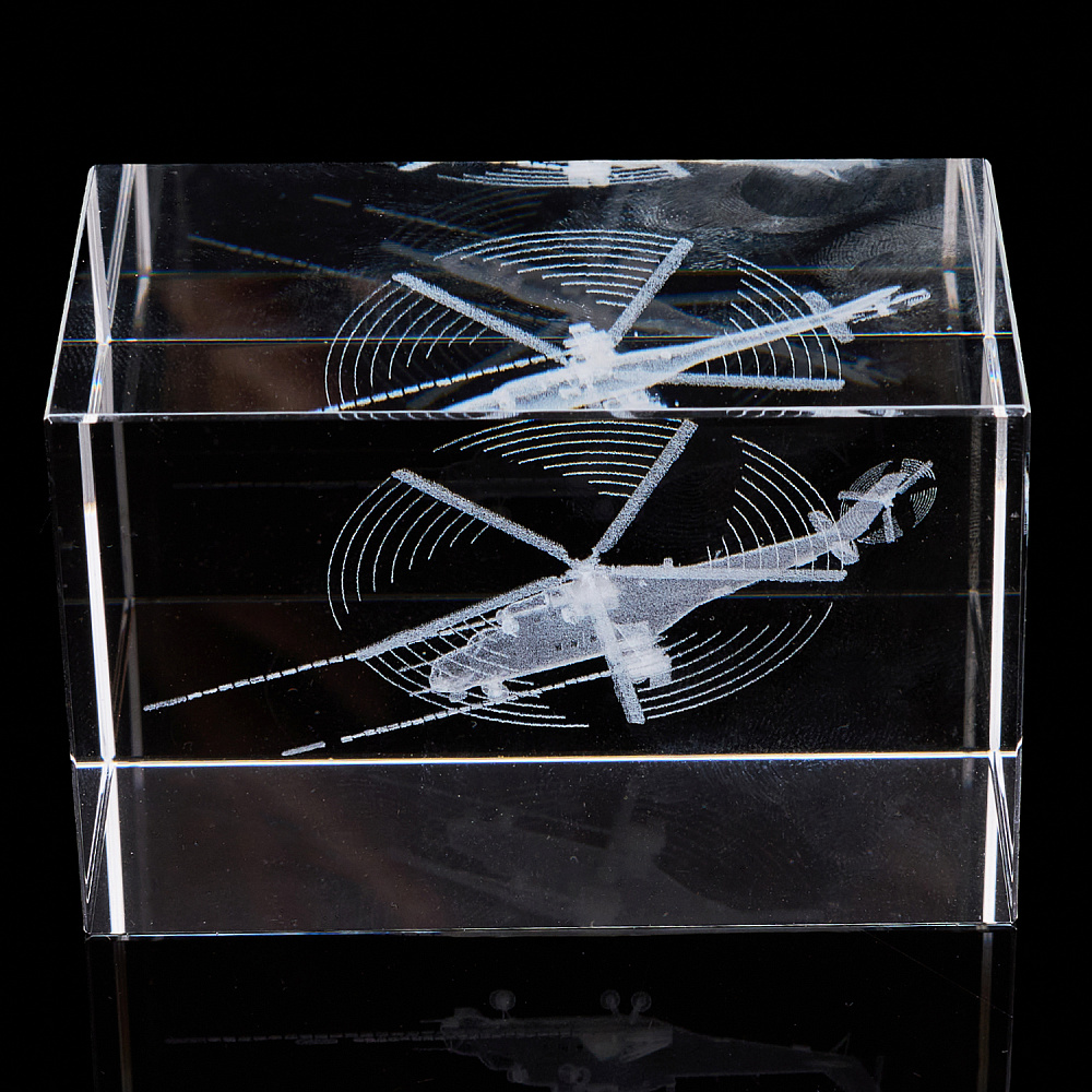 Лазерная графика. Куб «Вертолет ударный» - интернет магазин Русь Велика я 