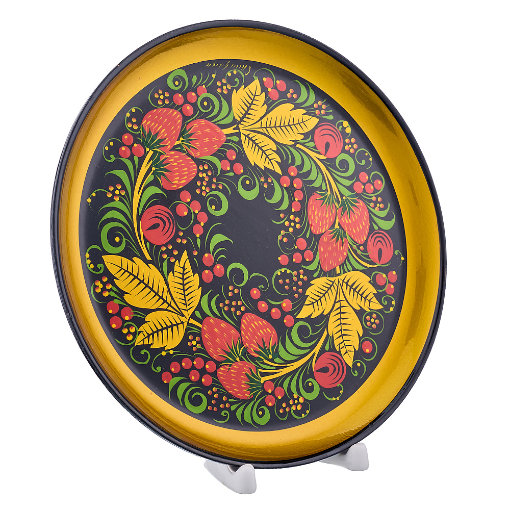 Набор деревянной посуды для кухни с росписью «Клубника». Хохлома - интернет магазин Русь Велика я фото 2