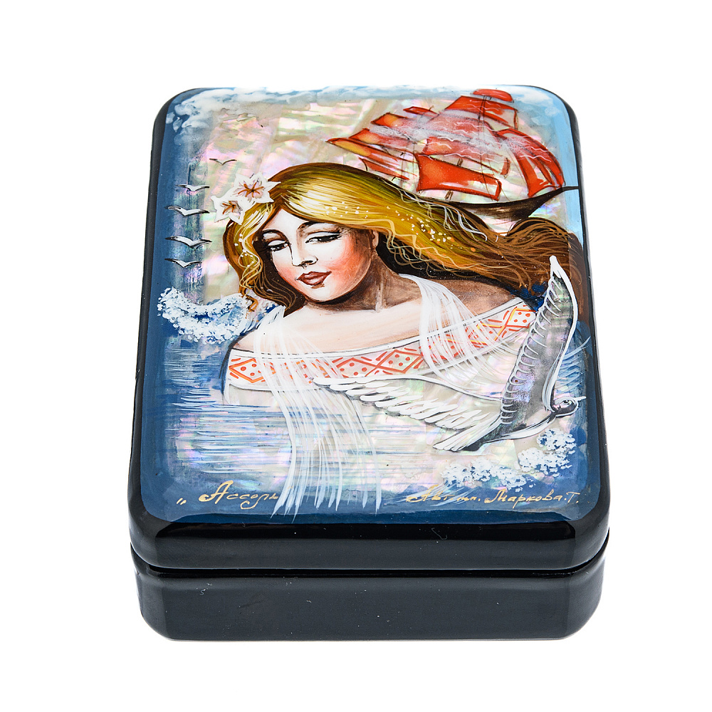 Шкатулка с художественной росписью «Ассоль» - интернет магазин Русь Велика я фото 3