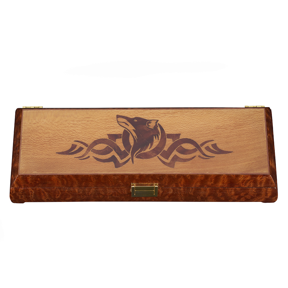 Набор стопок в деревянной шкатулке «Волк» - интернет магазин Русь Велика я фото 2