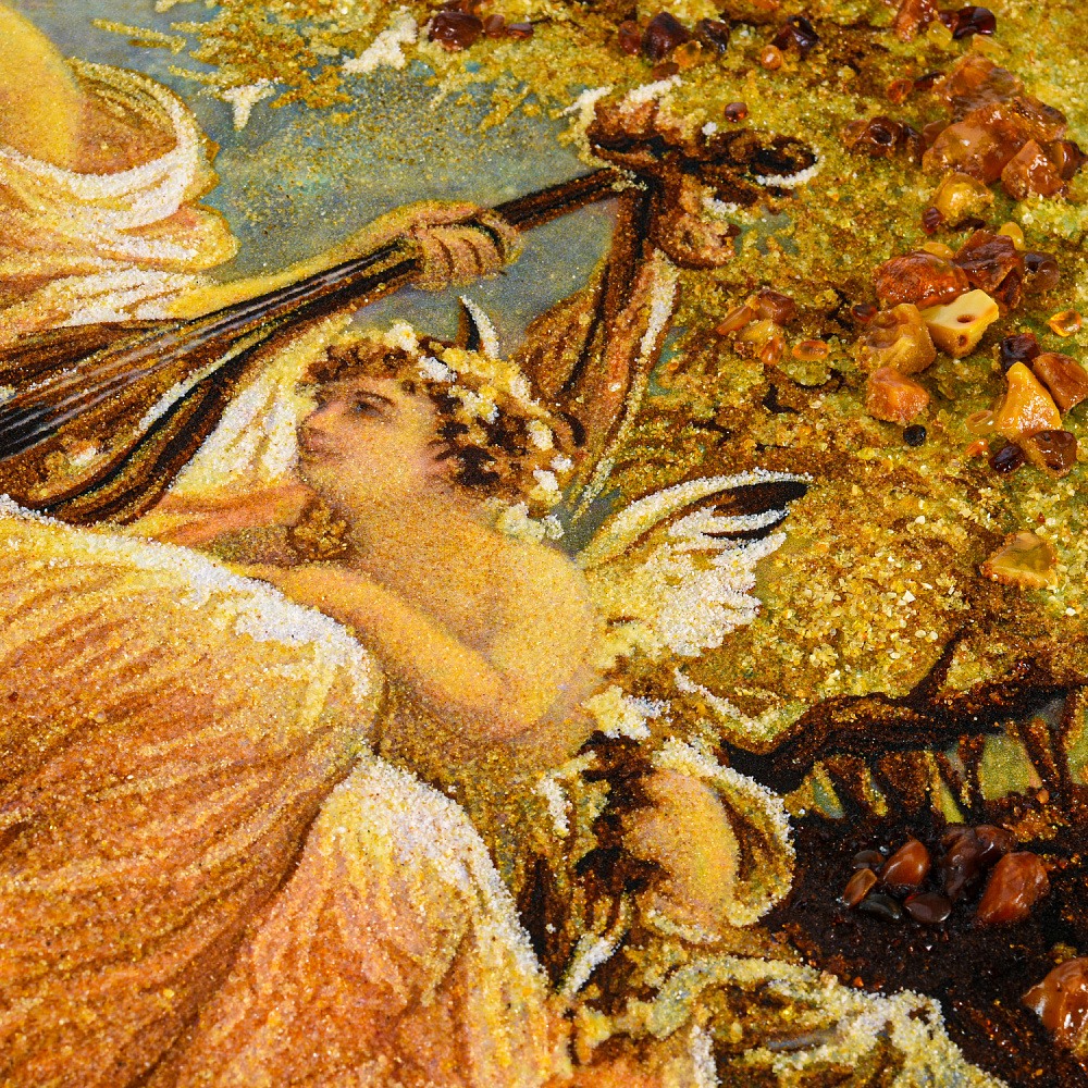 Картина янтарная «Амуры» 60х80 см - интернет магазин Русь Велика я фото 3