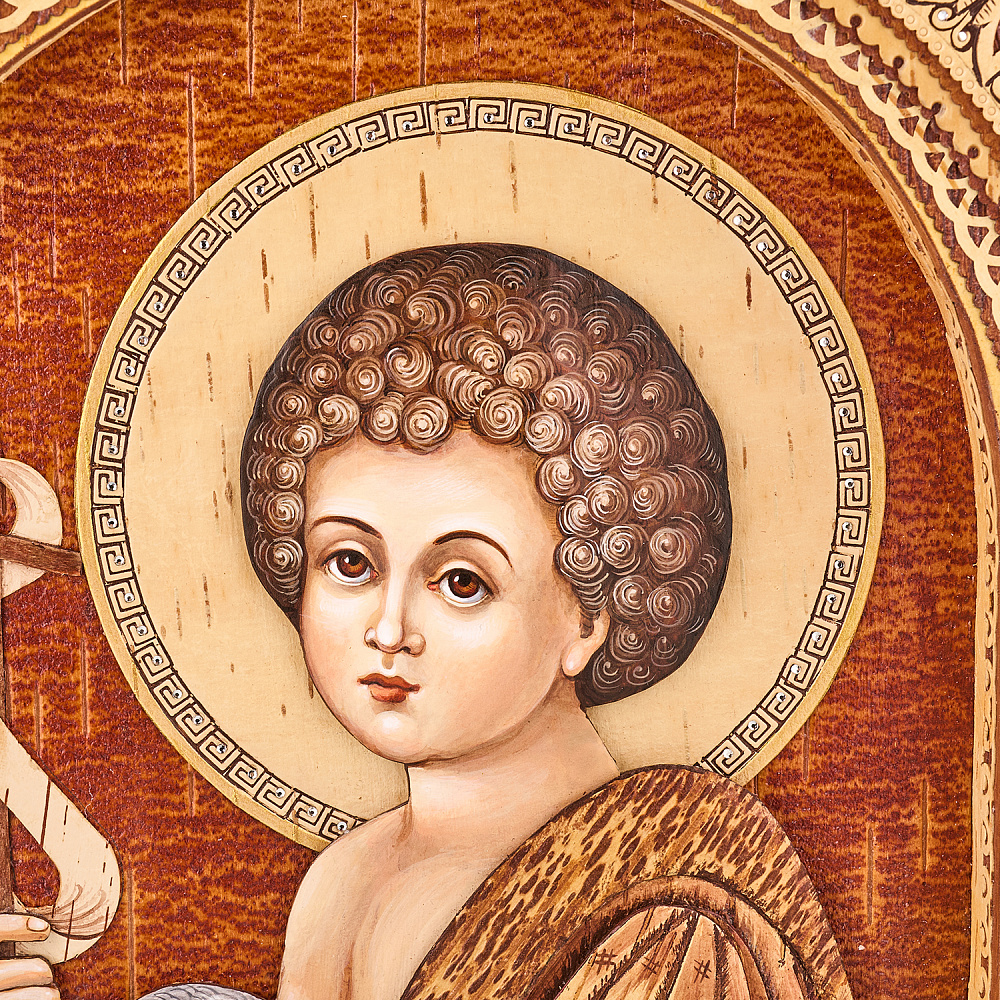 Икона из бересты «Креститель Господа Иисуса» 46,5х36,5 см - интернет магазин Русь Велика я фото 2