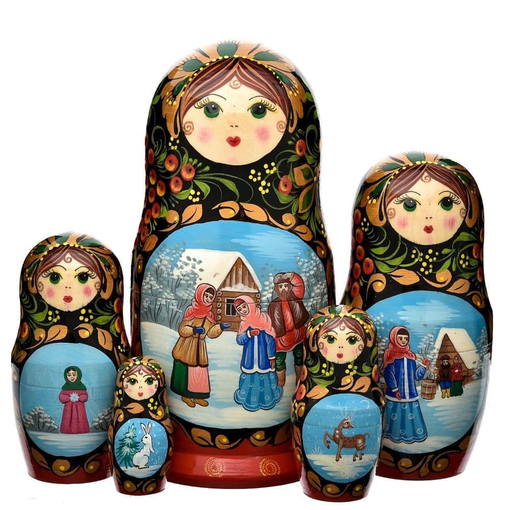 Открытки животными, картинки матрешки русской