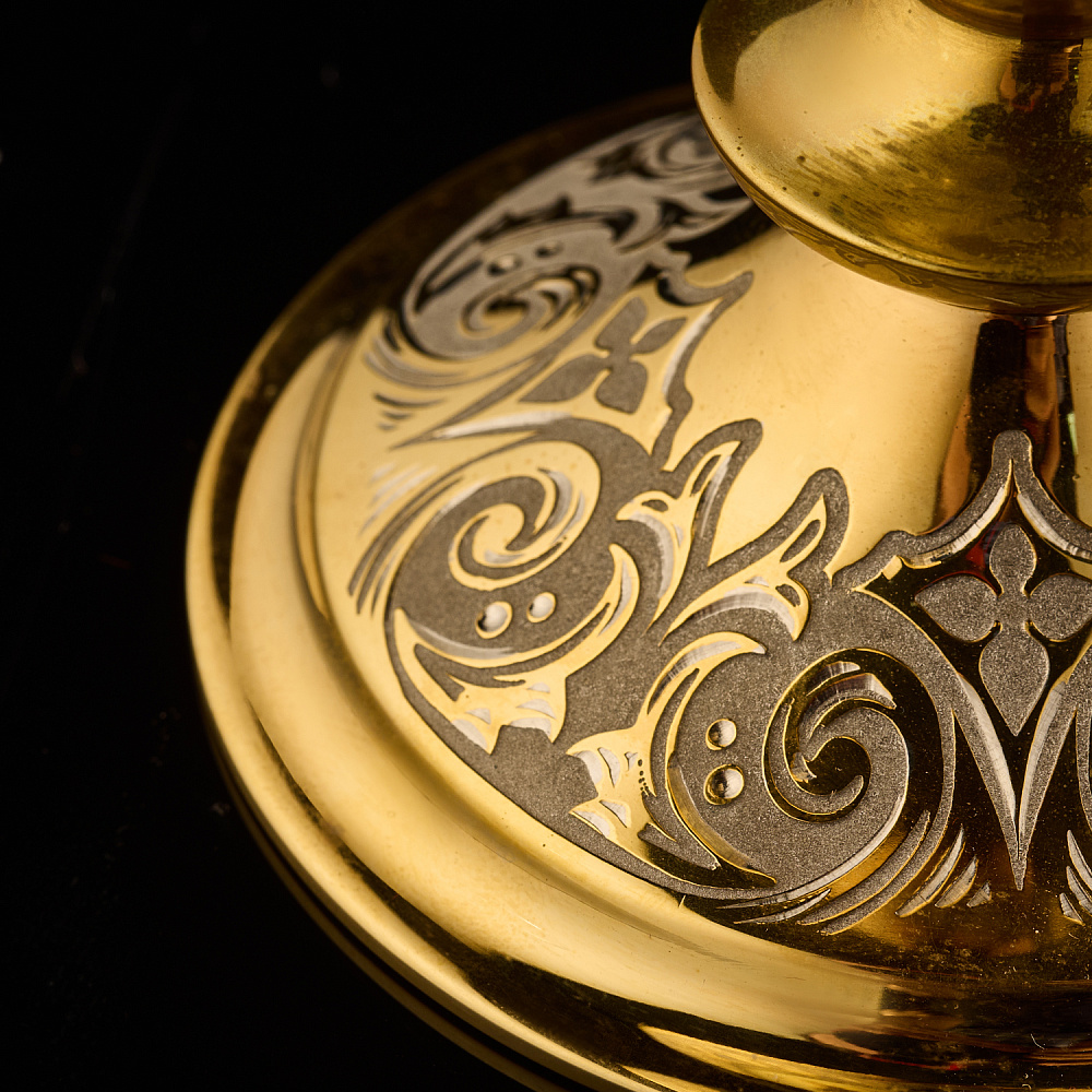 Кубок с позолотой «Цветы». Златоуст - интернет магазин Русь Велика я фото 2