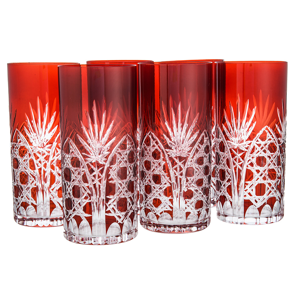 Набор стаканов для воды на 6 персон «Рубин» - интернет магазин Русь Велика я фото 1