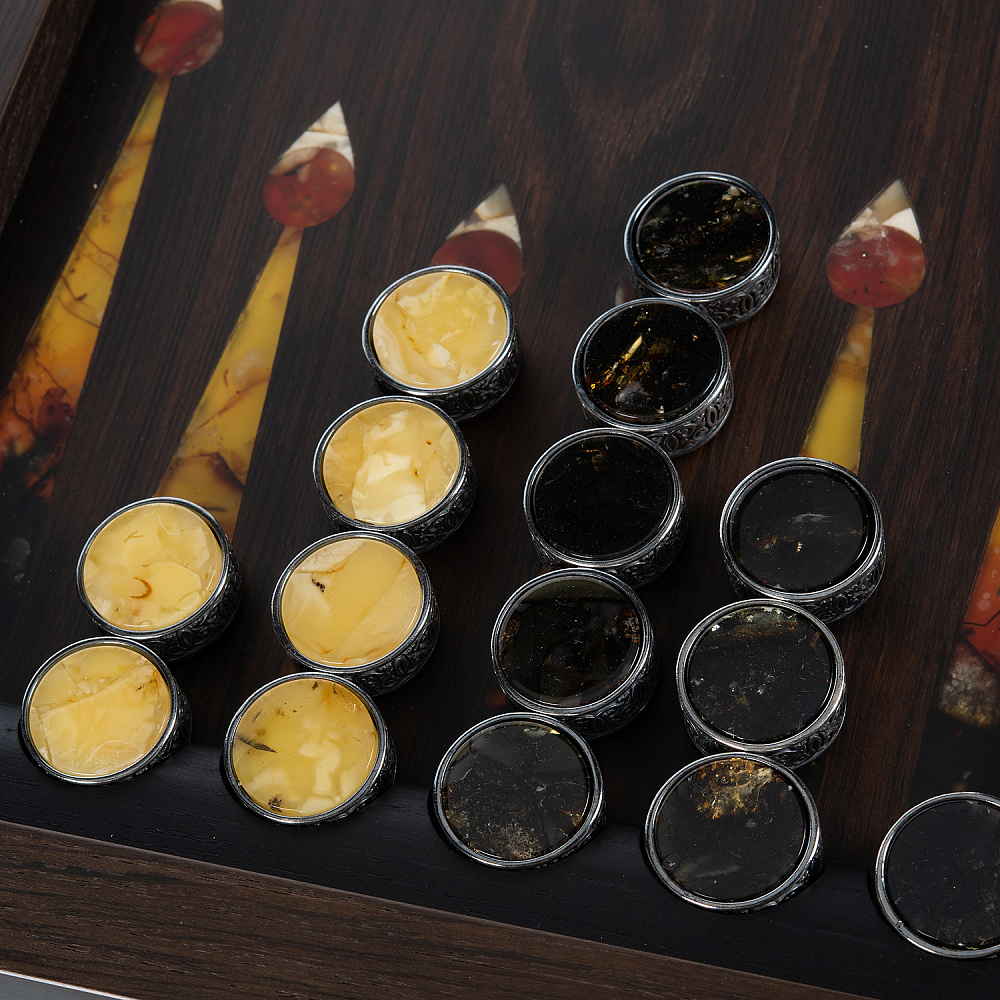 Нарды янтарные «Лев» 60х30 см - интернет магазин Русь Велика я фото 9