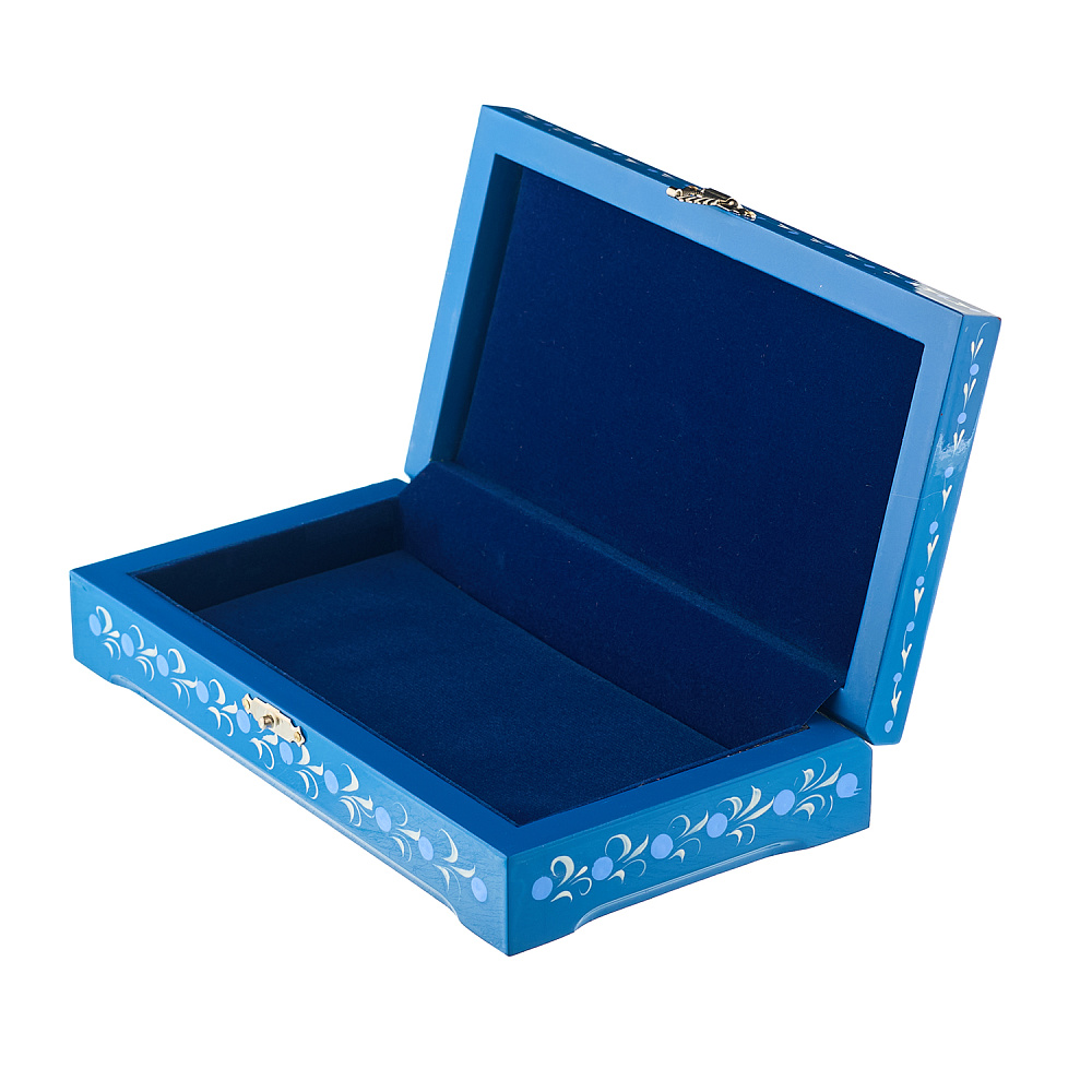 Шкатулка под купюры «Зима. Цветы». Хохлома - интернет магазин Русь Велика я фото 2