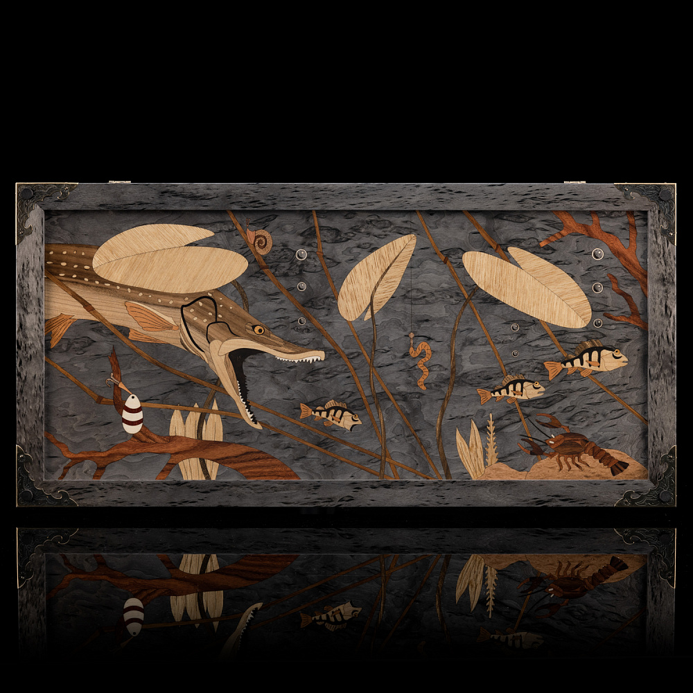 Нарды из карельской берёзы «Щука» - интернет магазин Русь Велика я фото 4