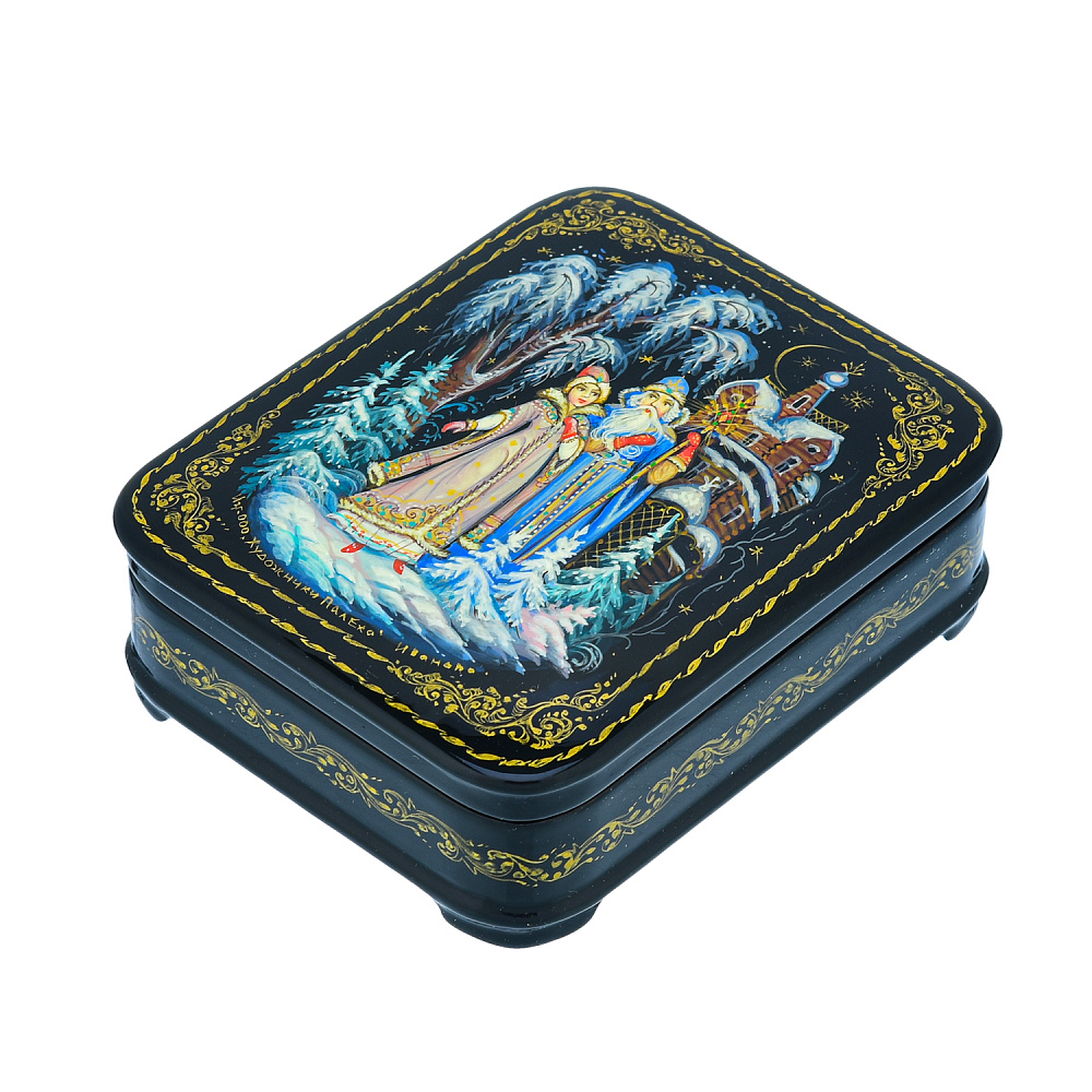 Шкатулка с художественной росписью «Снегурочка» - интернет магазин Русь Велика я фото 1