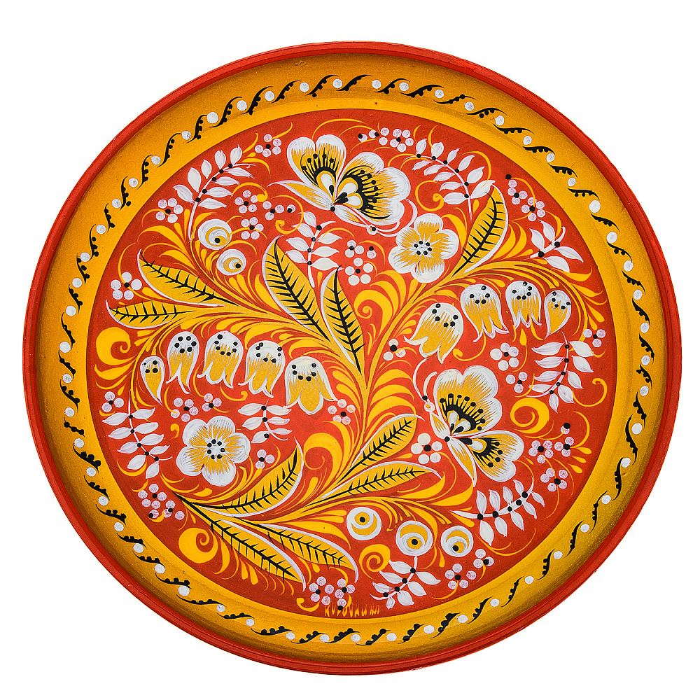 Настольные часы «Яблоко на тарелочке». Хохлома - интернет магазин Русь Велика я фото 4