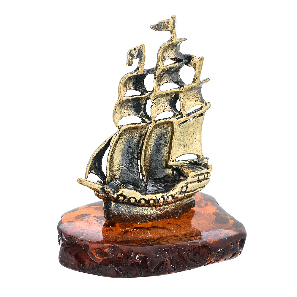 Статуэтка с янтарем «Кораблик» - интернет магазин Русь Велика я фото 2