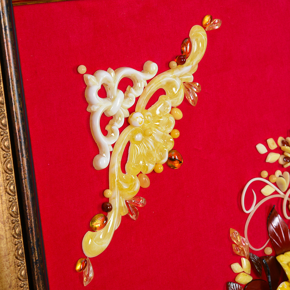 Картина янтарная «Роскошь цветов» 80х100 см - интернет магазин Русь Велика я фото 7