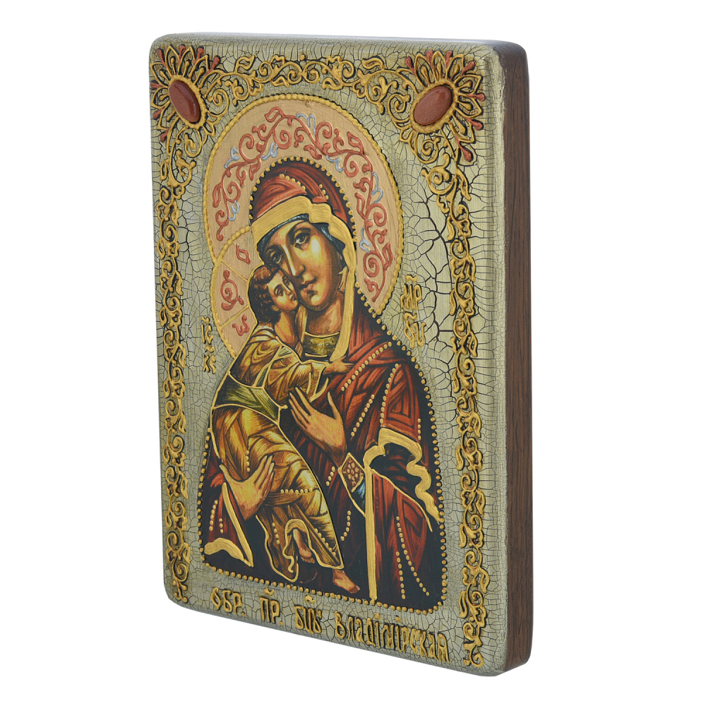 Венчальная пара икон «Божья Матерь Владимирская и Вседержитель» 15х20 см - интернет магазин Русь Велика я фото 5